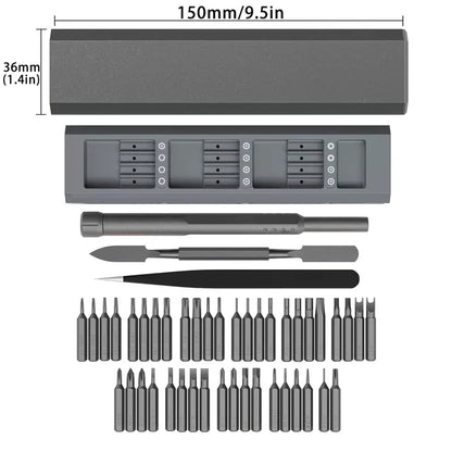 46-in-1 Compact Precision Screwdriver Set with Push Eject