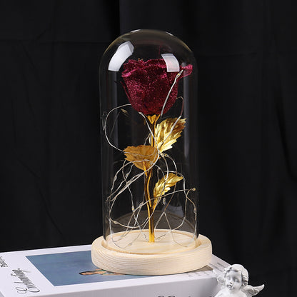 Valentines Day Gift  For Girlfriend Eternal Rose Flowers LED Light In Glass Favours Gift❤️