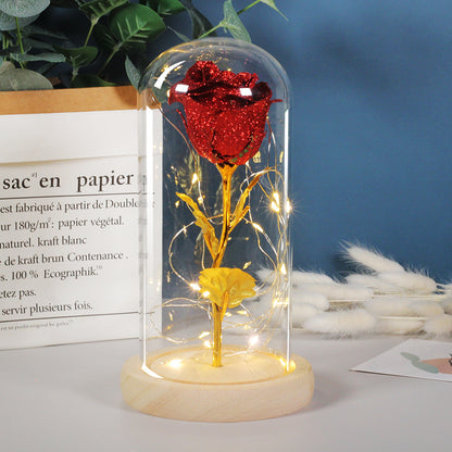 Valentines Day Gift  For Girlfriend Eternal Rose Flowers LED Light In Glass Favours Gift❤️