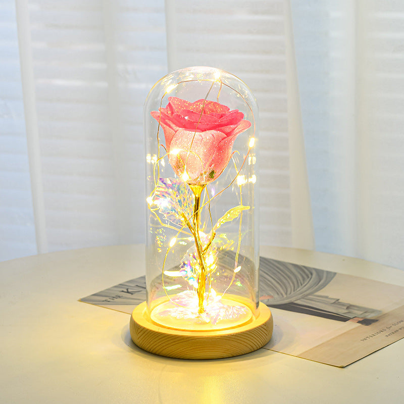 Valentines Day Gift  For Girlfriend Eternal Rose Flowers LED Light In Glass Favours Gift❤️